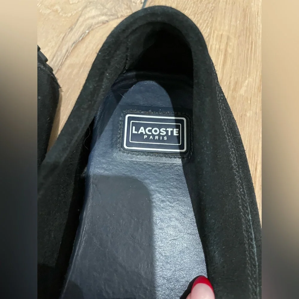 LACOSTE // MENS DRIVING LOAFER // BLACK // SIZE US MENS 9.5 - Picture 4 of 5